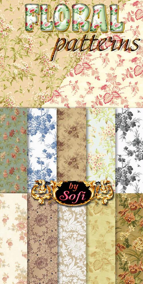 Floral
 Patterns by sofi01 photoshop resource collected by psd-dude.com from deviantart