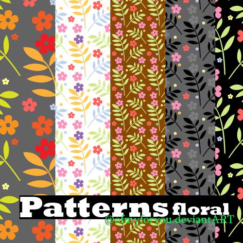 floral
 patterns by Ofmyforyou photoshop resource collected by psd-dude.com from deviantart