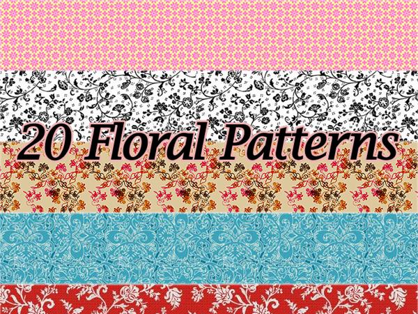 Floral
 Patterns 20 by Ziyaa photoshop resource collected by psd-dude.com from deviantart