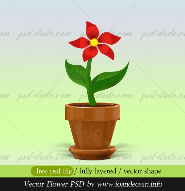 Flower PSD Vector