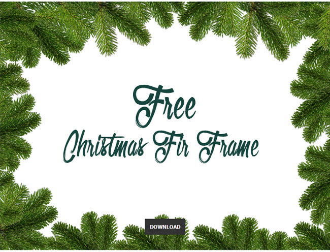 Christmas Background PNG with Fir Branches