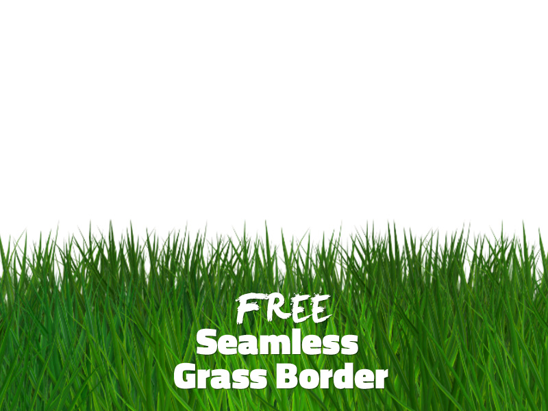 Seamless Grass Border PNG Background Texture 