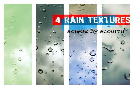 4 rain textures set