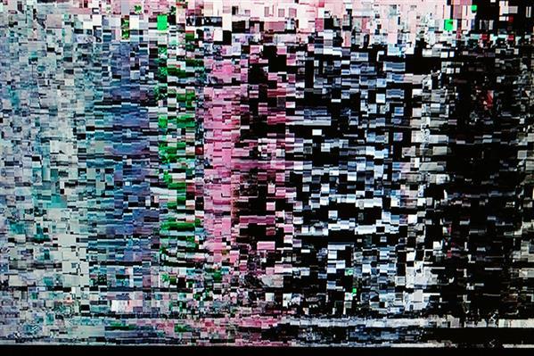 VHS Glitch Effect Photoshop Texture Overlay (Abstract)