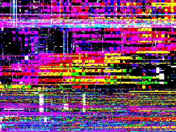 TV Screen Error Glitch Background