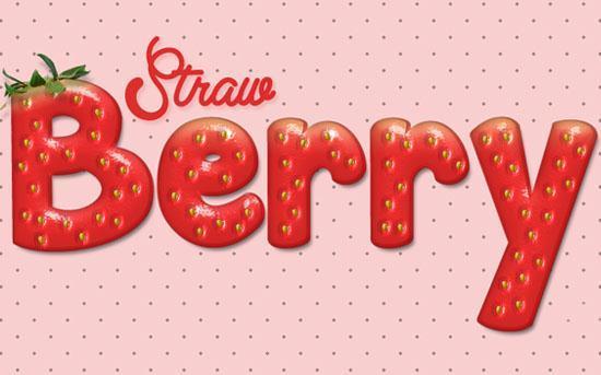Amazing Strawberry Inspired Text Effect in Photoshop