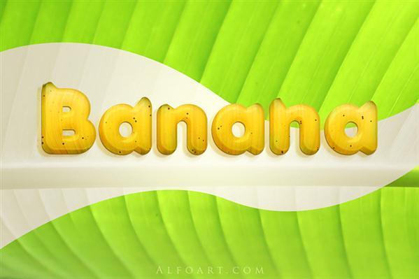 Banana Text Effect Photoshop Tutorial