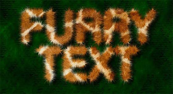 How to make fur text in Photoshop