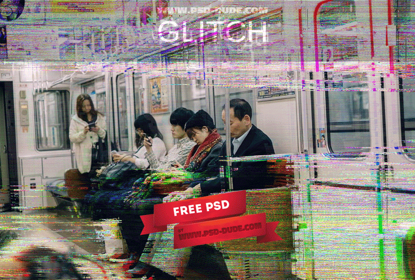 Glitch VHS Old Tape Free Photoshop MOCKUP