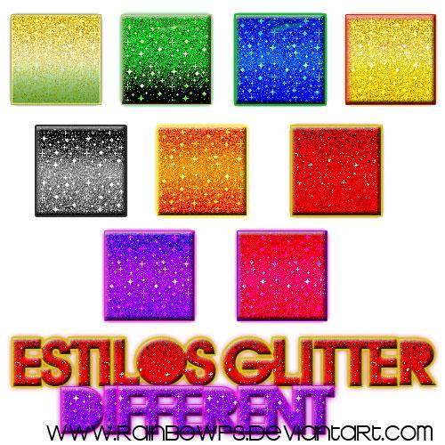 Styles Glitter Photoshop Set
