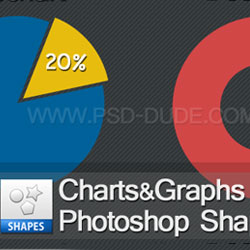 Chart and Graph Vector Photoshop Shapes psd-dude.com Resources