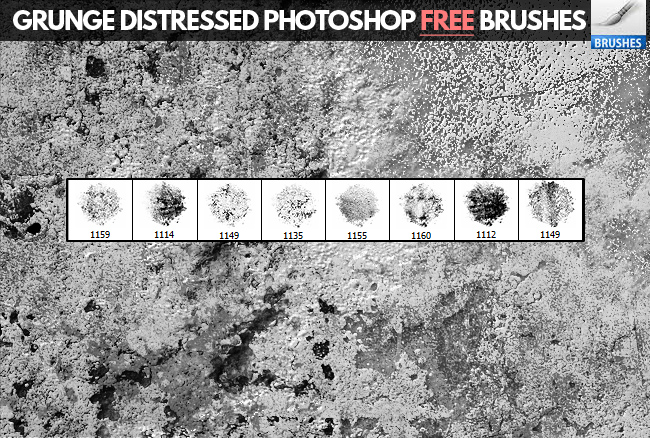grunge distressed Photoshop brushes free download