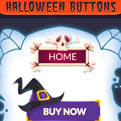 Halloween Vector Buttons with Free PSD psd-dude.com Resources