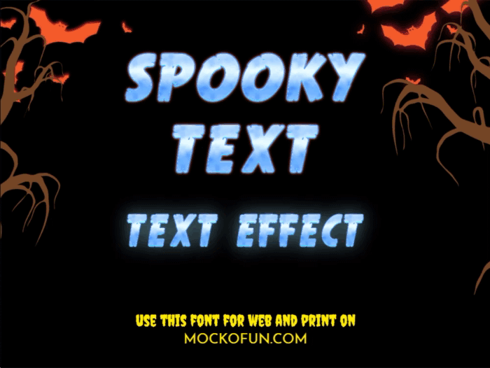 Halloween Spooky Ghost Text