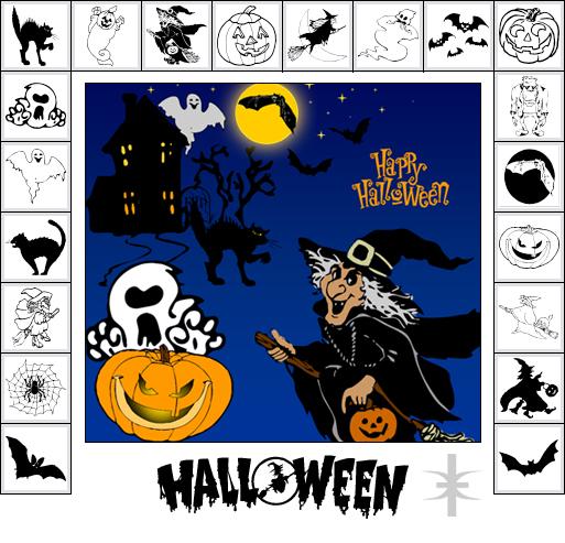Photoshop Vector Shapes for Halloween