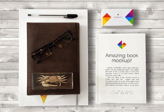 Book and business card Mockup