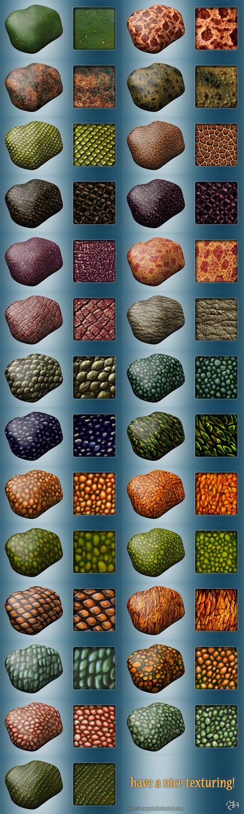 Dragons textures for sculptris by Marqoni photoshop resource collected by psd-dude.com from deviantart