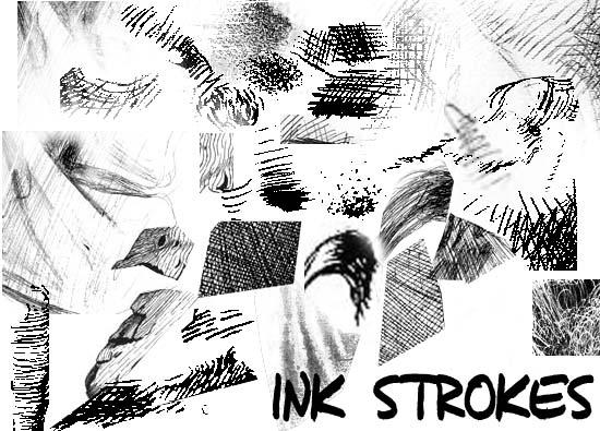 Ink Strokes by memories-stock photoshop resource collected by psd-dude.com from deviantart
