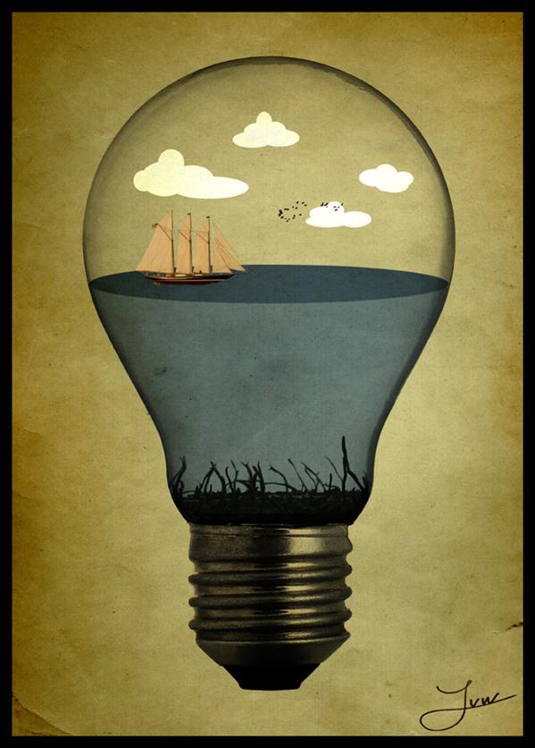Life in a Bulb Photo Manipulation
