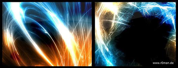 Fractal Abstract Light Brushes
