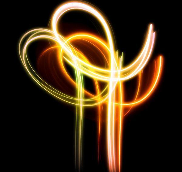 Lighting  and Glowing Abstract Lines Photoshop Brushes and Textures