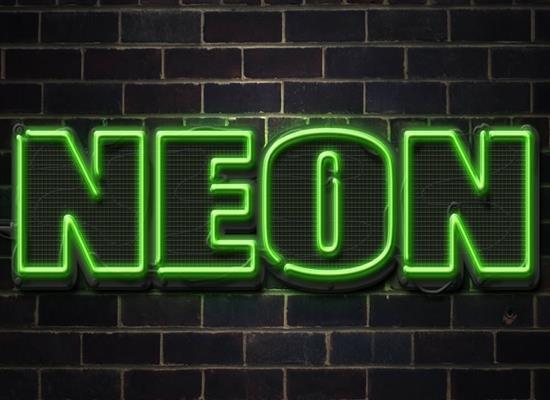 Neon text effect Photoshop Tutsplus