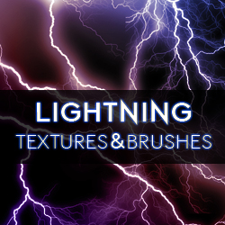 Lightning Textures and Brushes for <span class='searchHighlight'>Photoshop</span> psd-dude.com Resources