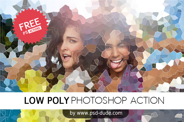 Low Poly Photoshop Action Free