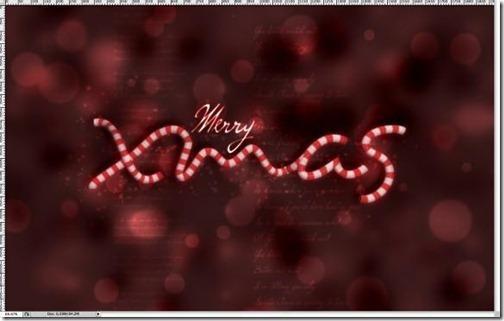 Christmas Candy Photoshop Text Tutorial