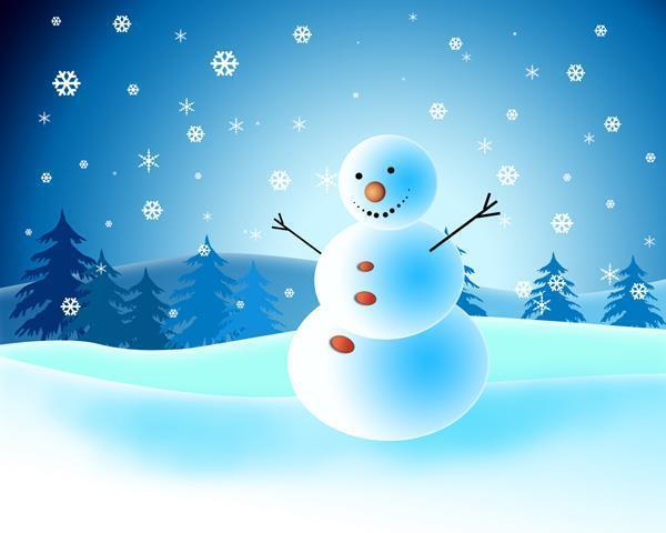 Cute Snowman Card in Photoshop