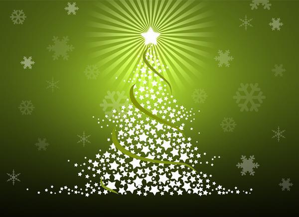 Merry Christmas Tree Card in Photoshop