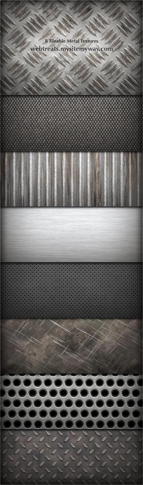 8 Tileable Metal Textures Pack