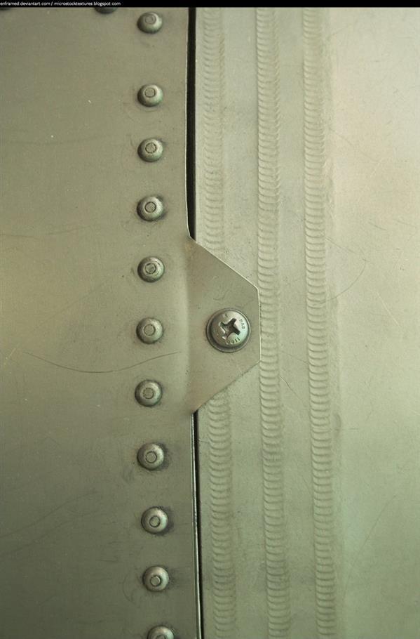 Metal texture with rivets and screws