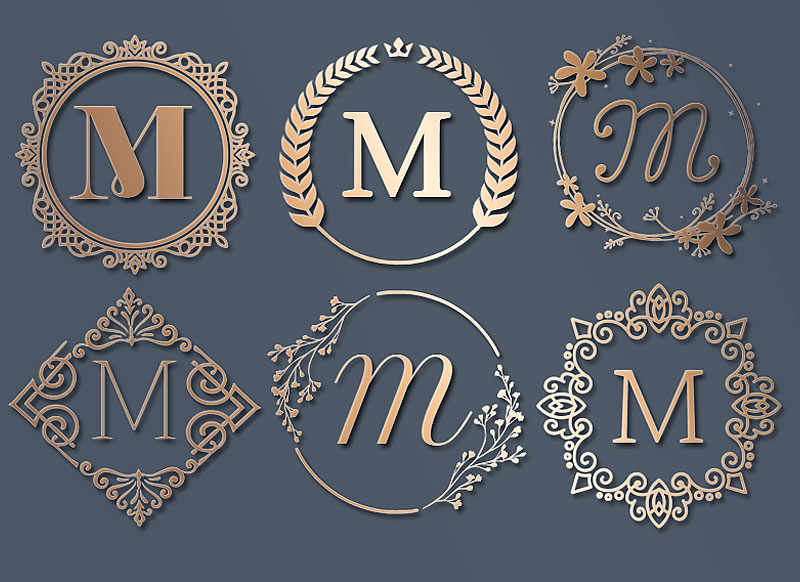 Free to use and customize monogram logo templates