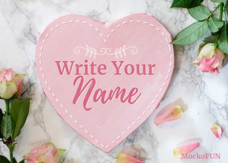Write Name on Love Heart