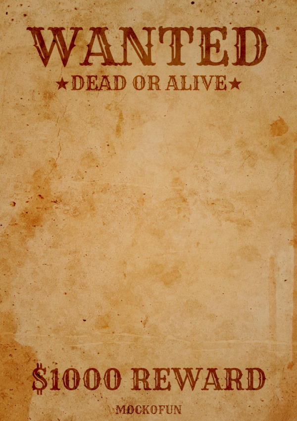 Old Wanted Poster Paper