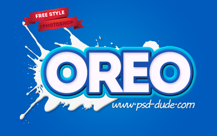 Oreo Logo PSD File and Text Style