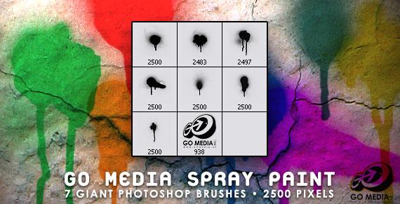 Go
 Media Spray Paint PS Brush by gomedia photoshop resource collected by psd-dude.com from deviantart