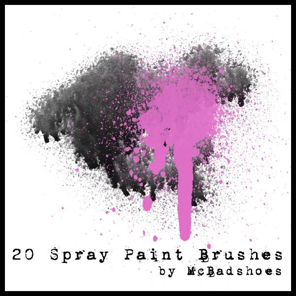 Spray
 Paint Brushes by mcbadshoes photoshop resource collected by psd-dude.com from deviantart