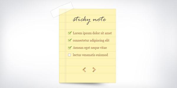 Sticky Note Notepaper PSD - Free