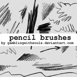 Pencil Drawing Brushes for <span class='searchHighlight'>Photoshop</span> psd-dude.com Resources