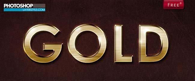 gold text effect psd downloadable free