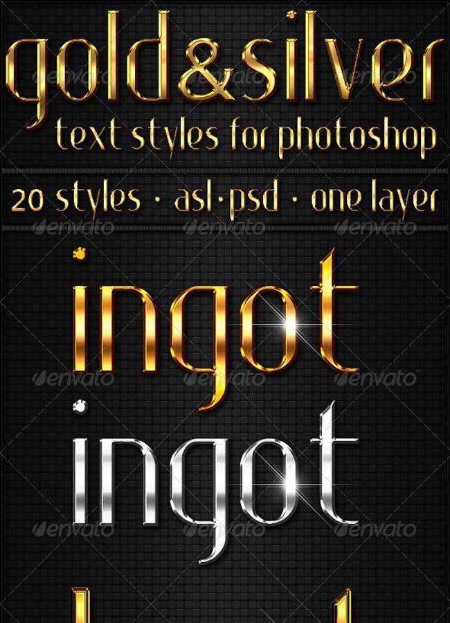 Gold Silver Photoshop Styles