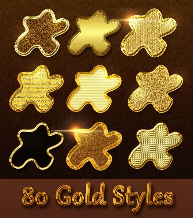 Gold Styles for Photoshop