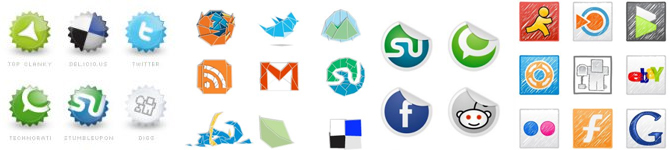 25 of the Best Blogging and Social Media Icon Sets