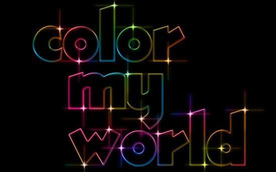 Colorful Sparkling light text effect Photoshop Tutorial