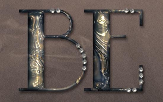 Marble and Diamonds text effect in Photoshop