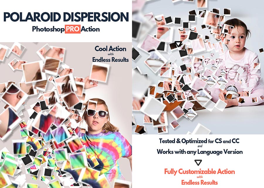 Polaroid Dispersion Photoshop Action