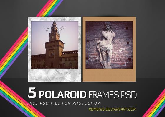 Free Polaroid Frames PSD File