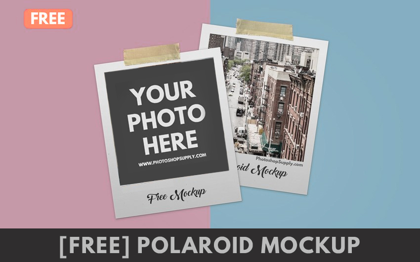 Free Polaroid Mockup Psd Templates Psddude